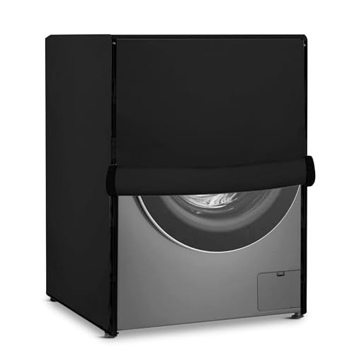 Robustt Front Load Fully Automatic Washing Machine Cover for 8 Kg, 8.5 Kg, 9 Kg, 9.5 (Black) | Waterproof & Dustproof Polyester Fabric with Zipper | Protection Cover | 63 x 63 x 93 cms - Image 1