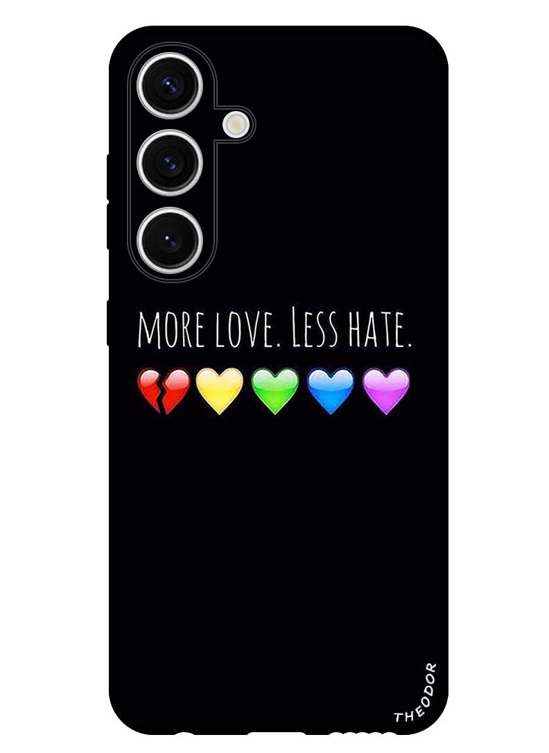 Theodor - Protective Case Anti Scratch Shock Proof Bumper Cover For Samsung Galaxy S24 More Love Less Hate - Image 1