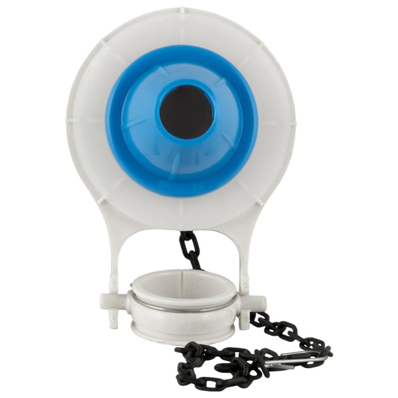 PlumbCraft 2in White and Blue Flapper Tank Ball for Brass or Plastic Flush Valve 7542500T Toilet Flapper Replacement Kit for Toilet Tank Repair Universal Toilet Flapper and Toilet Flusher Seal