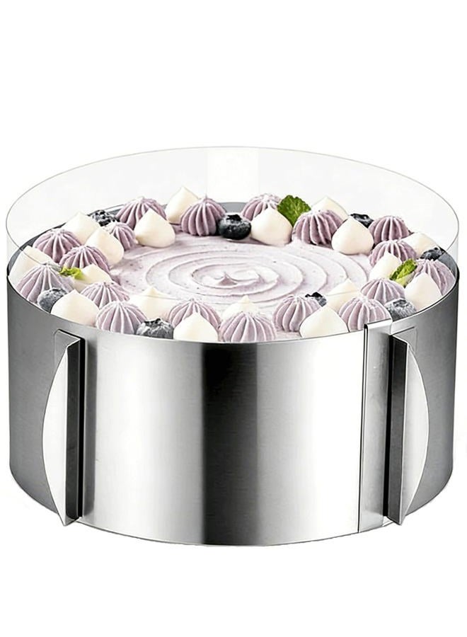 DATANYA Cake Rings Mousse Mold Adjustable 6 to12 Inch Stainless Steel Round Cake Molds for Baking Pastry, Cake Baking Supplies - Image 1