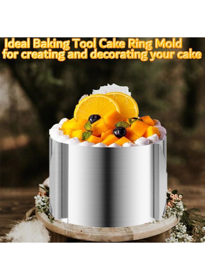 DATANYA Cake Rings Mousse Mold Adjustable 6 to12 Inch Stainless Steel Round Cake Molds for Baking Pastry, Cake Baking Supplies - Image 3