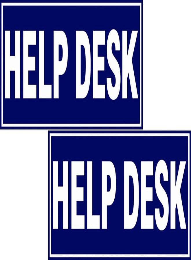 VAAIMAI Help Desk Sign Board | 12X4 Inch | 5MM Foam-Blue (Pack of 2) | UV Laminated Waterproof Signage for Office, Home, Industry, Public Places, Hospital - Image 1