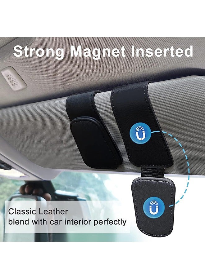 Generic 1 Pieces Car Visor Sunglasses Holders,Sunglass Holder for Car Visor (Black)  - Image 3