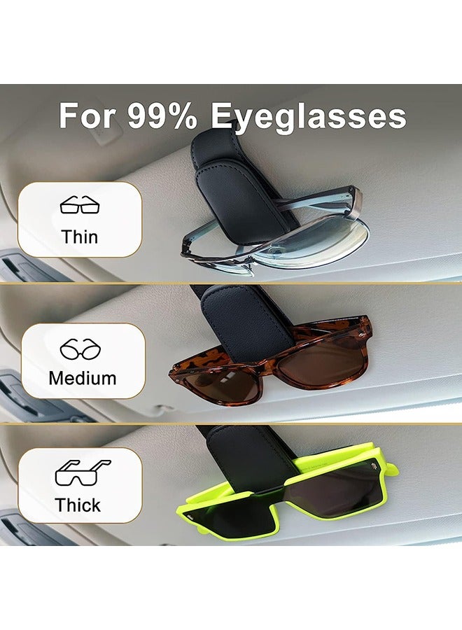 Generic 1 Pieces Car Visor Sunglasses Holders,Sunglass Holder for Car Visor (Black)  - Image 4