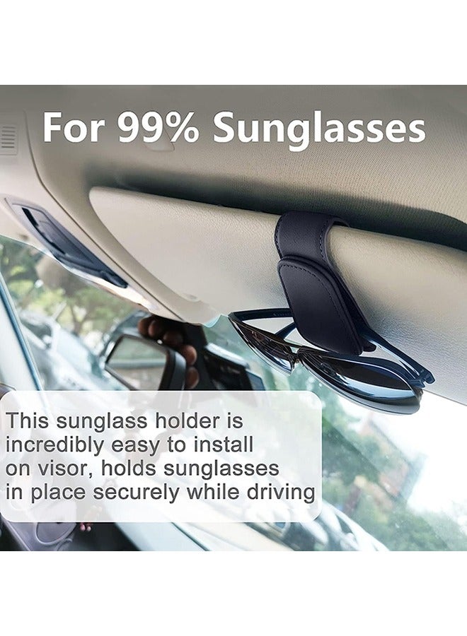 Generic 1 Pieces Car Visor Sunglasses Holders,Sunglass Holder for Car Visor (Black)  - Image 5