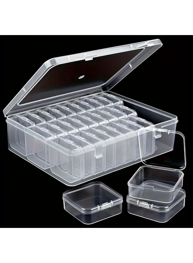 Large Capacity Storage Box With 30 Compartments Transparent Plastic Container Organizer - Image 5