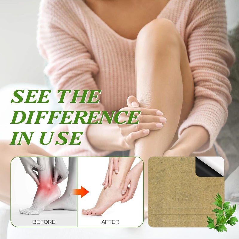 HEALLILY Ginger Patches for Pain Relief 50pcs Herbal Pain Relief Patches12x8 cm Adhesive Ginger Heat Patche Blood Circulation Pads for Back Migraine Neck Sciatica Arthritis Cervical Joint - Image 4