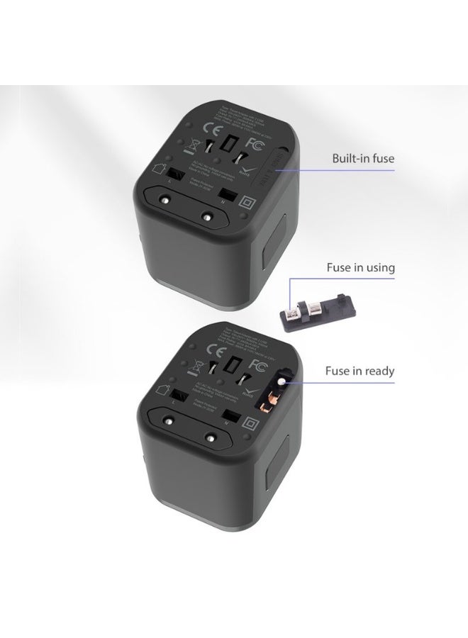 devia Global Multiple Function Charger World Wide Travel Plug Adapter Output USB*2, - Image 4