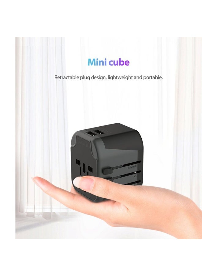devia Global Multiple Function Charger World Wide Travel Plug Adapter Output USB*2, - Image 2