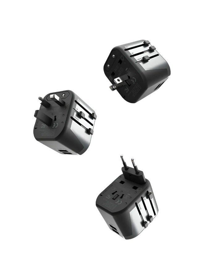 devia Global Multiple Function Charger World Wide Travel Plug Adapter Output USB*2, - Image 1
