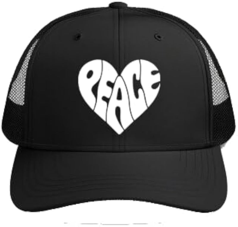 PEACE Plain unisex baseball cap Black