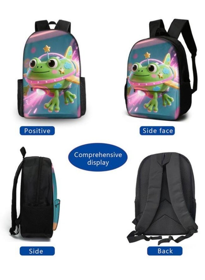 Bright Li Fire Students and children are very moved! Cute cartoon bag three-piece set, essential for travel (available for students, children, friends on outings, mountain climbing, school, etc.) - 95  - Image 3