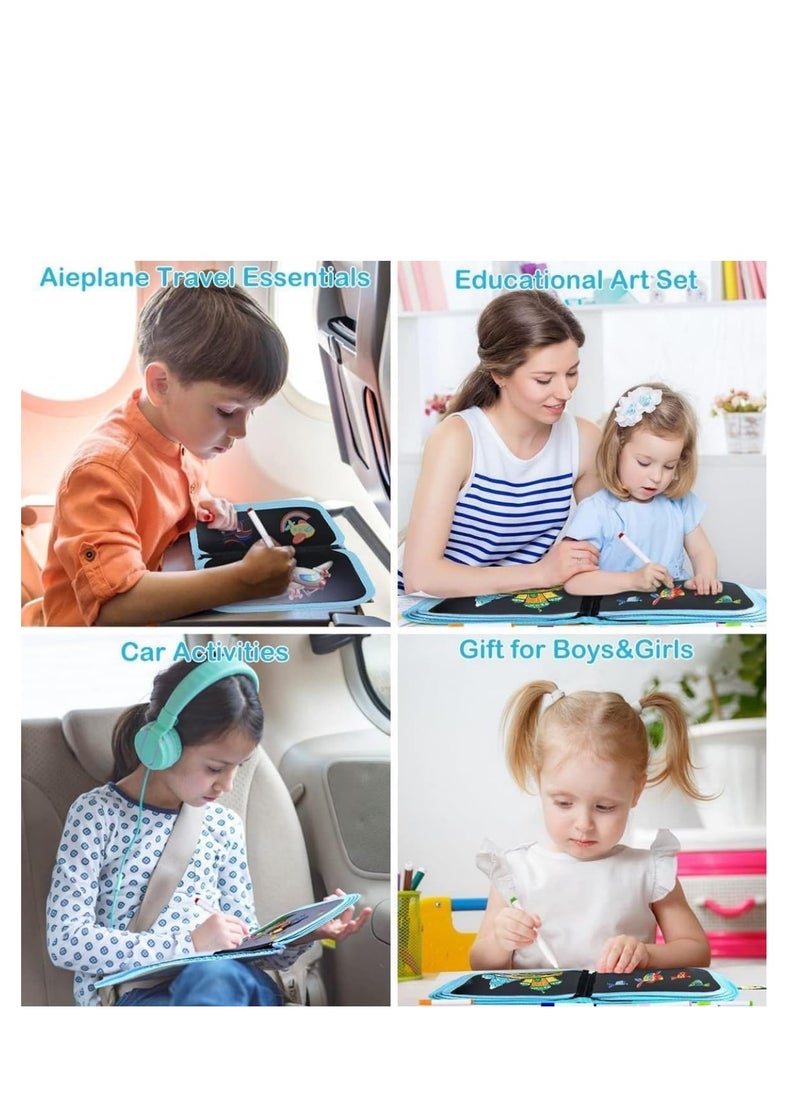 ARCOON Erasable Drawing Board for Kids, Toys for Toddlers Aged 3 to 8 Years, Reusable Drawing Book with 12 Colored Markers, Educational Learning Toys for Kids, Birthday Gifts.
