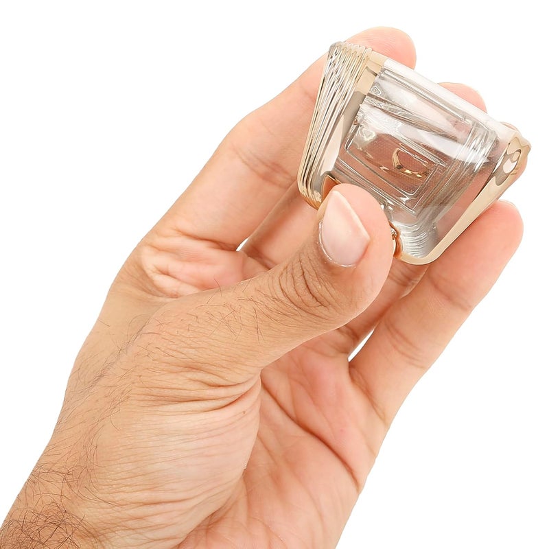 JVCV ® Soft TPU Transparent Cover Compatible with Kylaq Slavia Kushaq Taigun Tiguan Virtus Octavia Kodiaq Superb Folding Key – Stylish Durable Protector Case (Transparent Gold) - Image 5