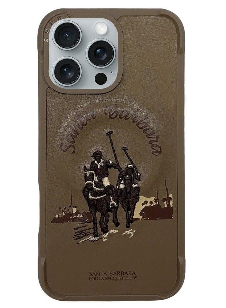 Santa Barabara Polo Santa Barbara Polo Rocket Club iPhone 16 Pro Case Brown - Image 1