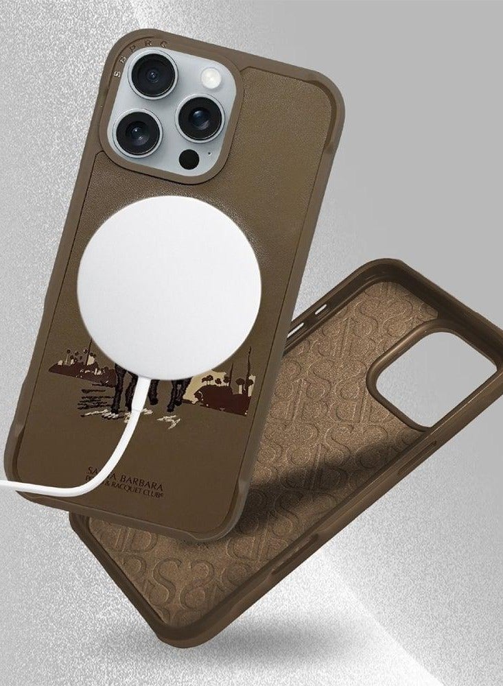 Santa Barabara Polo Santa Barbara Polo Rocket Club iPhone 16 Pro Case Brown - Image 2