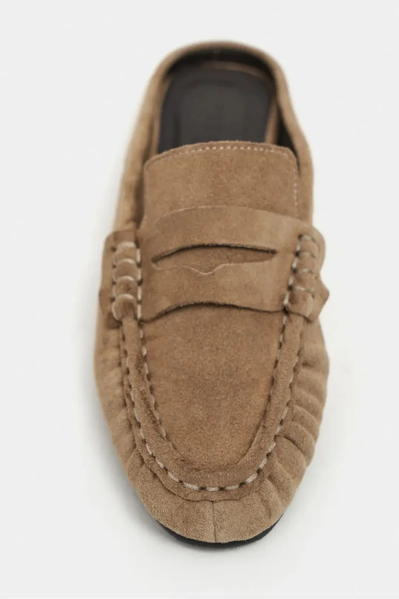 Nisantasi Shoes  Loba Suede Leather Loafers Mules for Women | Best Price UAE