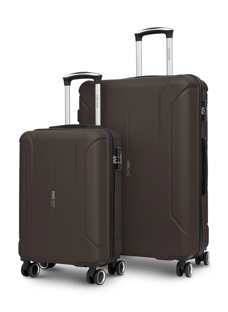 PARAJOHN Spectrum 2-Piece Luggage Set – Lightweight ABS Hard Shell Suitcase, 20” Carry-On & 28” Check-In Trolley Bag with 360° Spinner Wheels & TSA Lock - Dark Grey