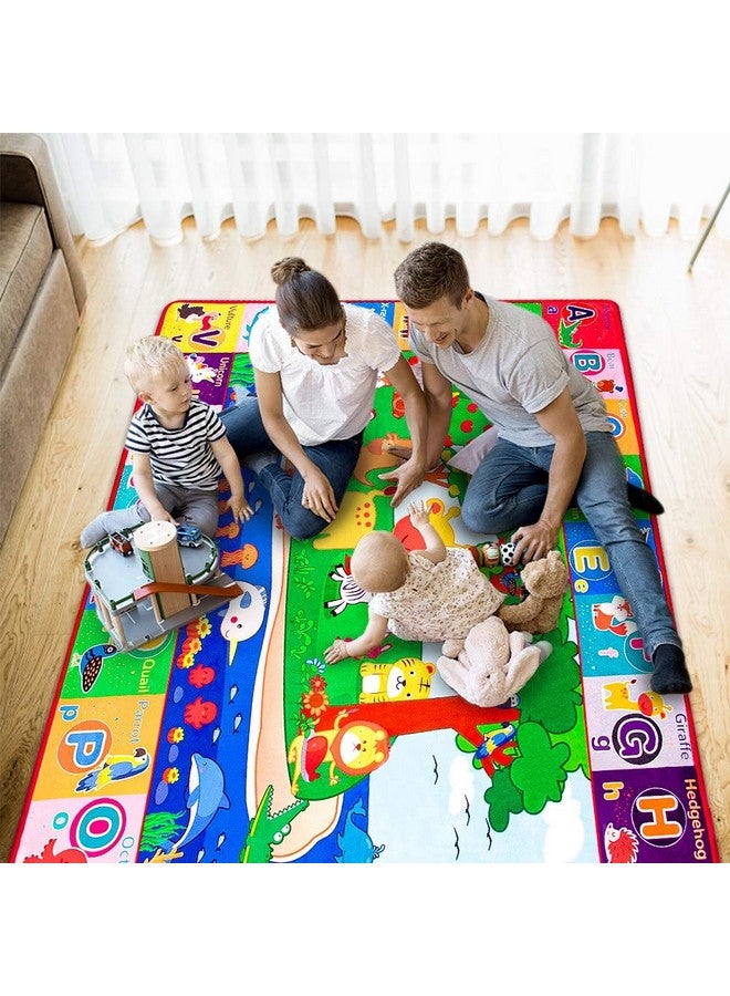 Baby Cotton Play Mat, Crawling Mat For Floor Mat Large Super Soft Extra Thick (0.6Cm), Plush Surface Foldable Non-Slip Non-Toxic