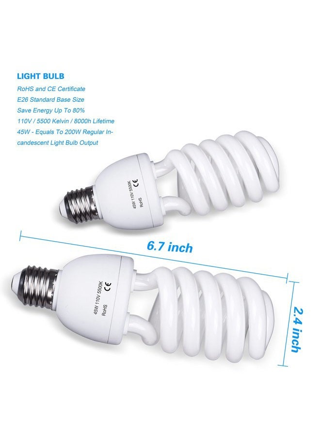 Emart Photography Umbrella Lighting Kit, 400W 5500K Photo Portrait Continuous Reflector Lights for Camera Video Studio Shooting Daylight - Image 5