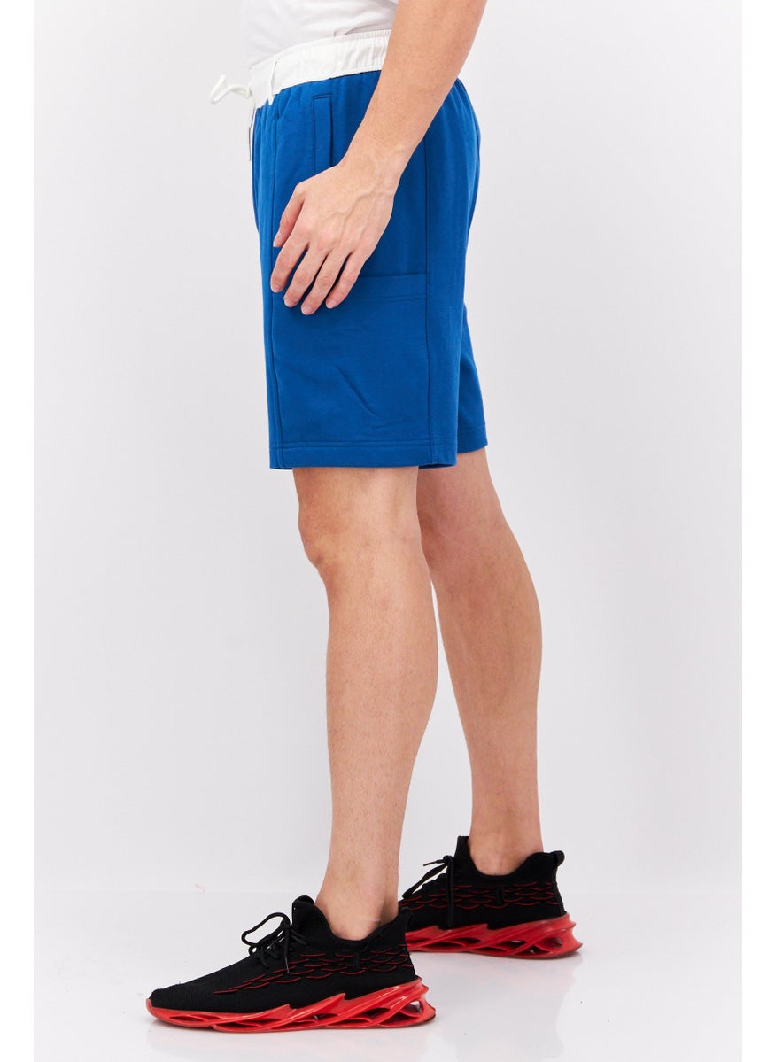 ESPRIT Men Drawstring Solid Basic Short, Blue  - Image 2
