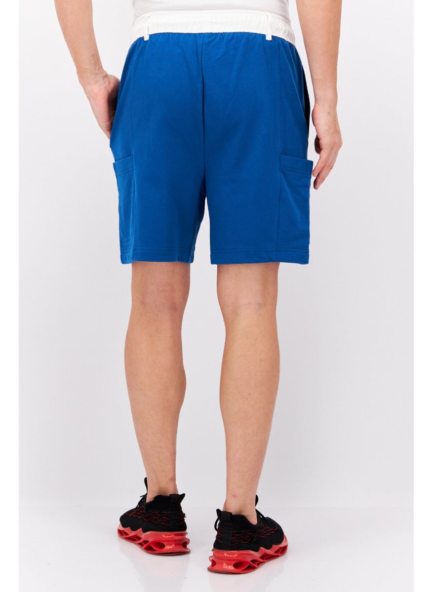 ESPRIT Men Drawstring Solid Basic Short, Blue  - Image 3