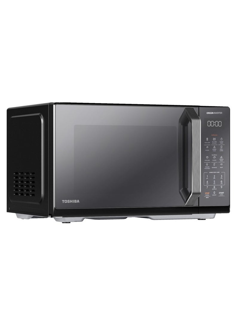Toshiba Microwave 25 Liter With Grill ,Inverter , 1000 WATT, Black - MW3-EG25PEI(BK) 25 L 1330 W MW3-EG25PEI(BK) Black 25 L 1330 W MW3-EG25PEI(BK) Black - Image 2