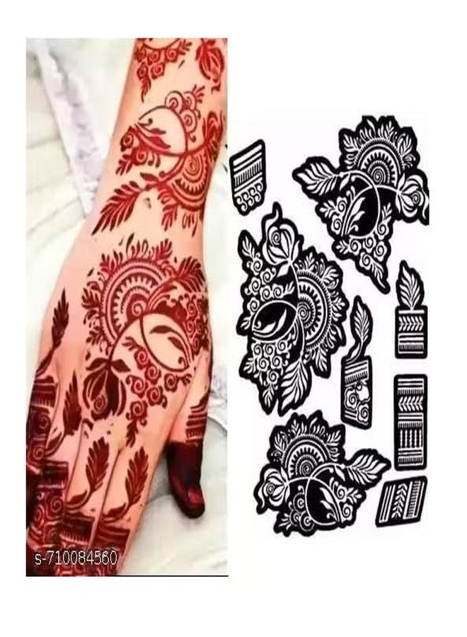 Rosh Fashion Full Hand Mehndi Stencil Design - Traditional Indian Pattern - Image 1