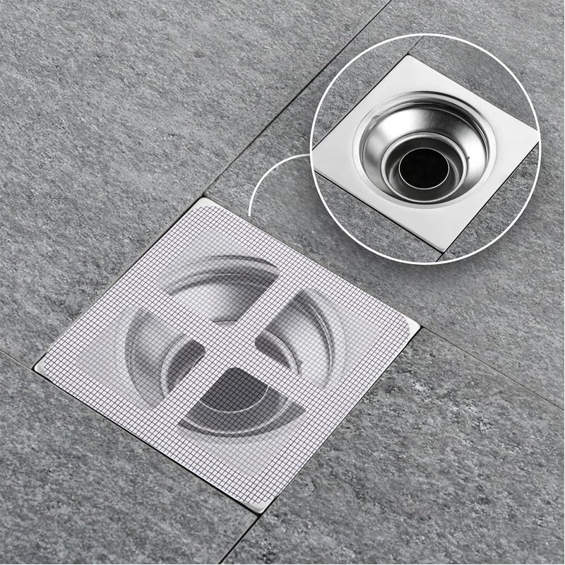 KRYLAR-20 pcs Drain Strainer Cover for Hair Stopper,Disposable Shower Drain Hair Catcher,Mesh Stickers Ideal for Insect Proof Floor Drain Sticker,Kitchen Sink Filter,Bathroom Hair Filter Stickers. - Image 4