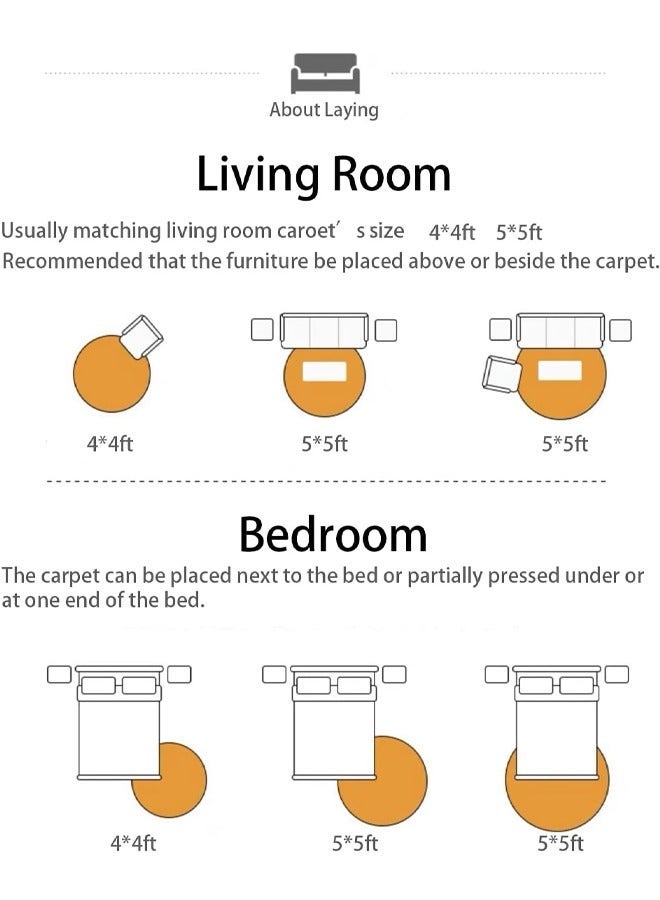 هومستر سجاد دائري ناعم، منفوش، رمادي مصبوغ لطيف، مريح لديكور غرفة الأطفال، منطقة فروي مريح، حضانة مخملي غامض - Image 2