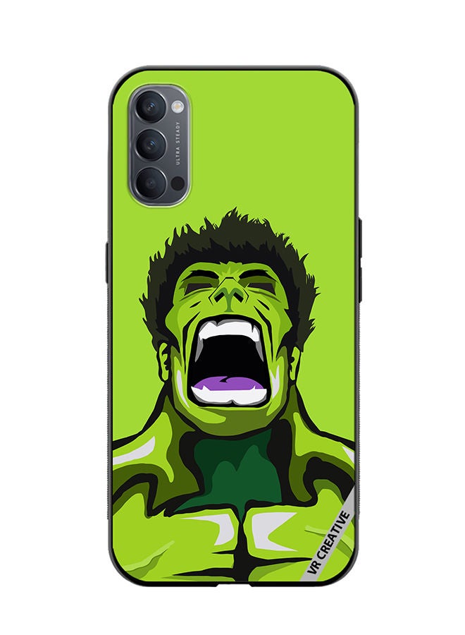VR CREATIVE Protective Case Cover For Oppo Reno4 Pro 5G Hulk Design Multicolour - Image 1