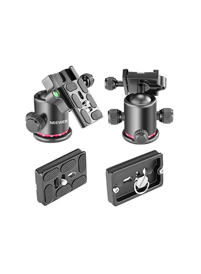 Neewer Metal Tripod Heads, 360 Degree Rotating Panoramic Head With 1/4 Inch Quick Release Plate And Spirit Level, Up To 8 Kg For Tripod, Monopod, Slider Control Dslr Camera Camcorder - Image 3