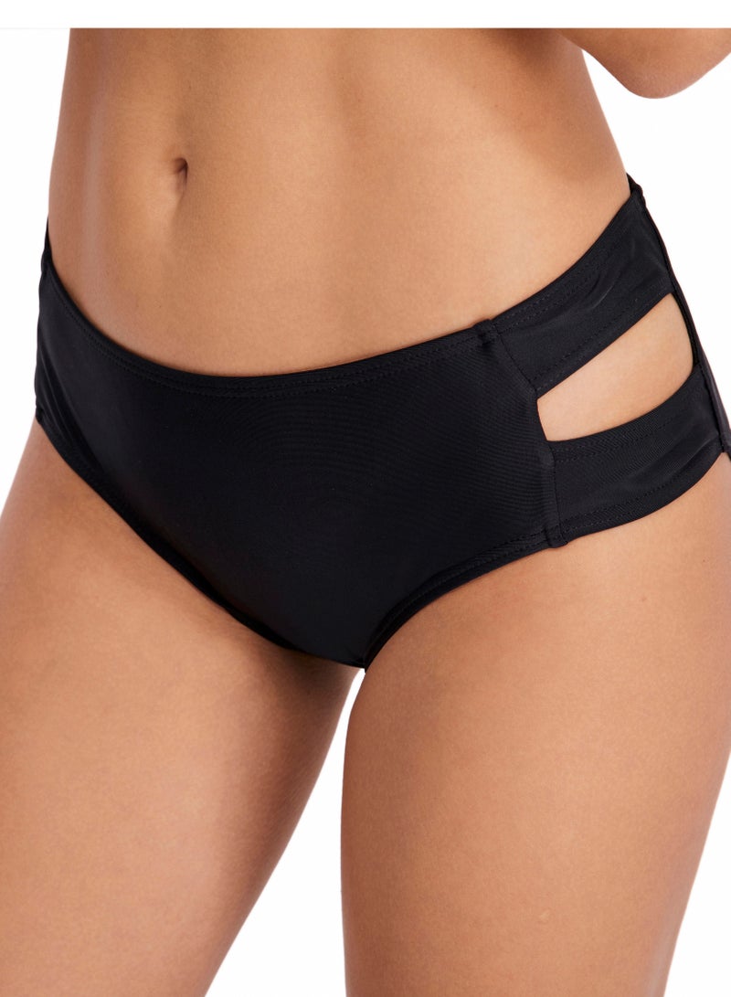 Loquat New Swimming Trunks Conservative Pleated Women's Briefs Solid Color Swimming Trunks  - Image 2