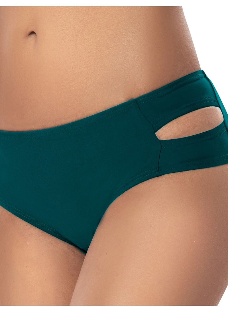 Loquat New Swimming Trunks Conservative Pleated Women's Briefs Solid Color Swimming Trunks  - Image 1