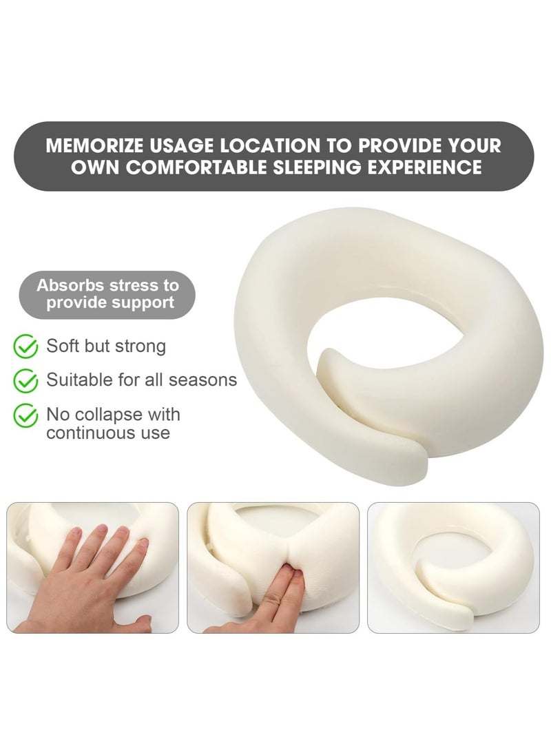 Arabest Travel Pillow, 2024 New Travel Pillow, Memory Cotton Travel Pillow, Can Store U-Shaped Pillow, Suitable for Airplanes, Cars, Offices, Upright Sleeping Neck Pillow (Gray)  - Image 3