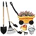 CHEERBANK Toddlers Rake Shovel Set with Wheelbarrow Kids Yard Tools for Digging Gardening Beach Sandbox Lawn Camping Summer Outdoor Garden Toys Gifts for Children Age 25 Years Old - Image 3