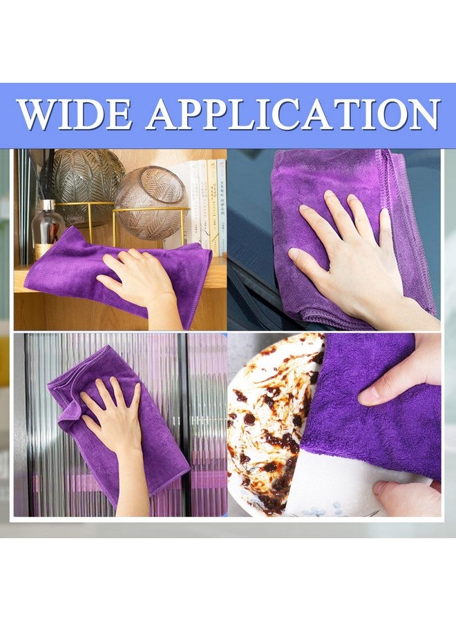 CODOHI 12 Pcs Extra Large Microfiber Cleaning Cloth, 20" x 30" Washable Reusable Large Floor Cloth Rags, Microfiber Towels for Mop Cleaning Office Bathrooms Housekeeping (Purple, Blue, Pink) - Image 5