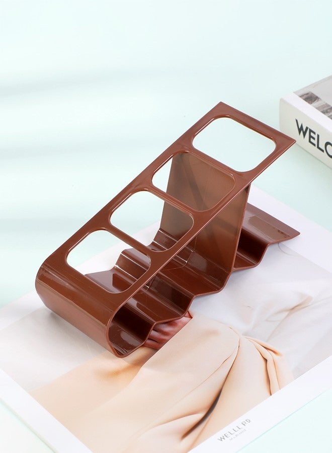 1-pack, (brown) remote control stand with four storage spaces, remote control shelf, remote control storage, remote control, fits most remote control sizes. - Image 2