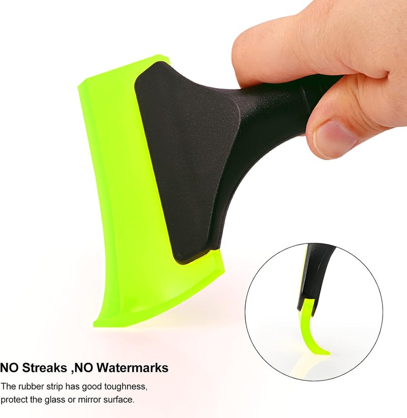 EHDIS Small Squeegee 5 inch Rubber Window Tint Windshield Scraper for Car,Glass, Mirror, Shower, Door,Bathroom Cleaning (Green) - Image 5