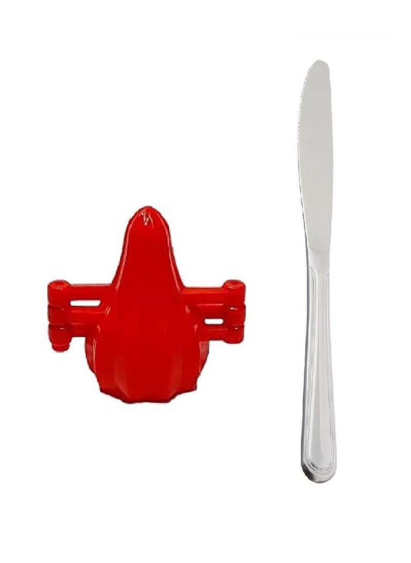 BLUE WONDER Blue Wonder Plastic Modak Maker Sancha Machine Kitchen Molds for Festivals with Butter KnifePack of 2 Multicolour  - Image 1