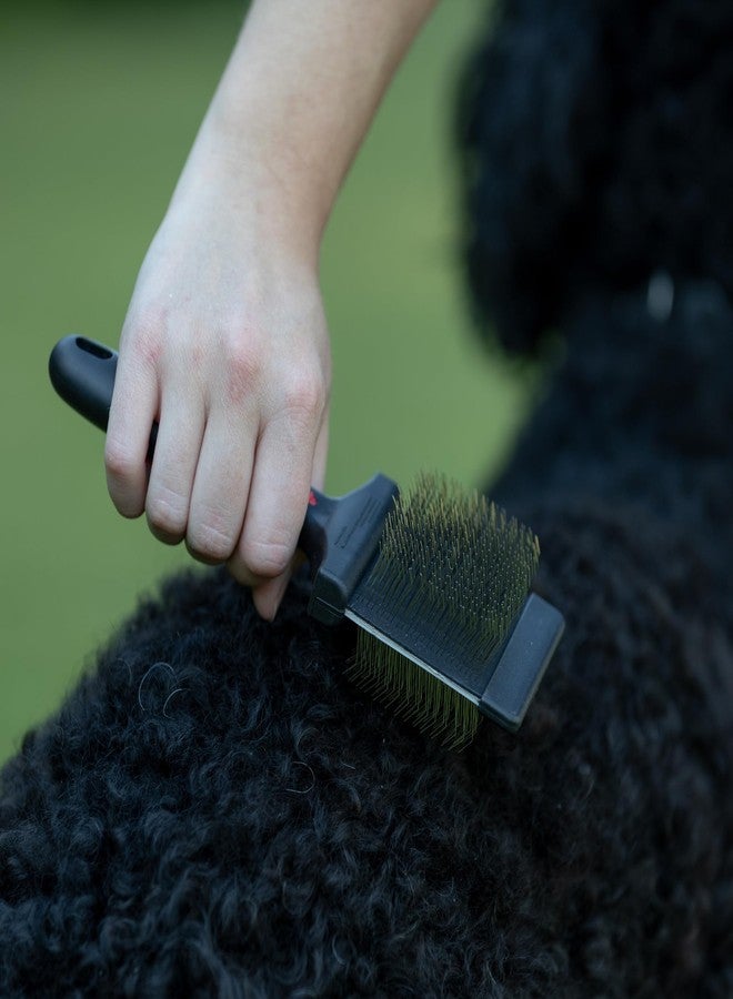 Jeffers Pet Double Sided Grooming Slicker Brush for Dogs, Cats, Puppies – Flexible Head with Stainless Steel Pins – Detangler Tool for Mats, Loose Fur, Shedding – Home or Professional Use - Small - Image 3