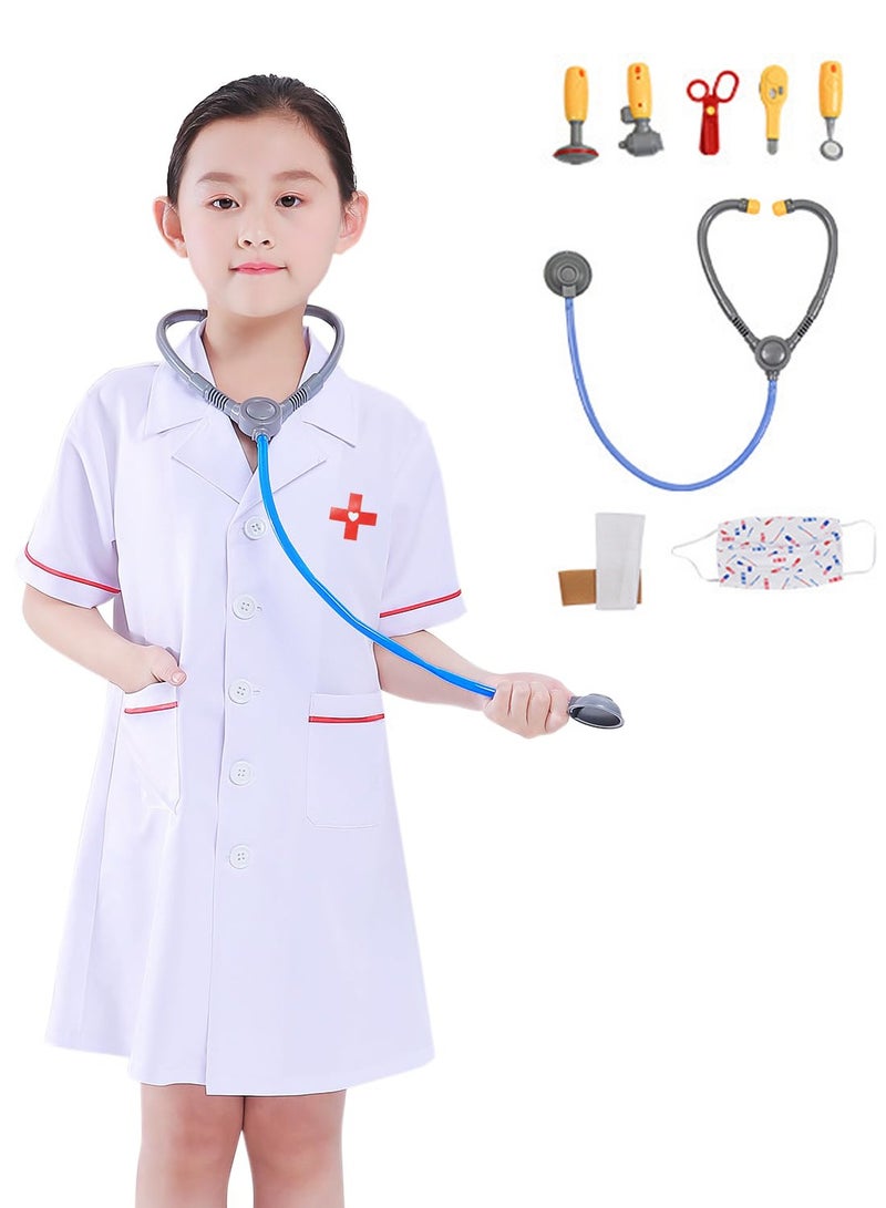 VUCATIN Kids Cosplay Set Doctor Dress up for Toddlers Nurse Costume Costume Accessories Suitable for Theme Party Cosplay Costume (Doctor) - Image 1