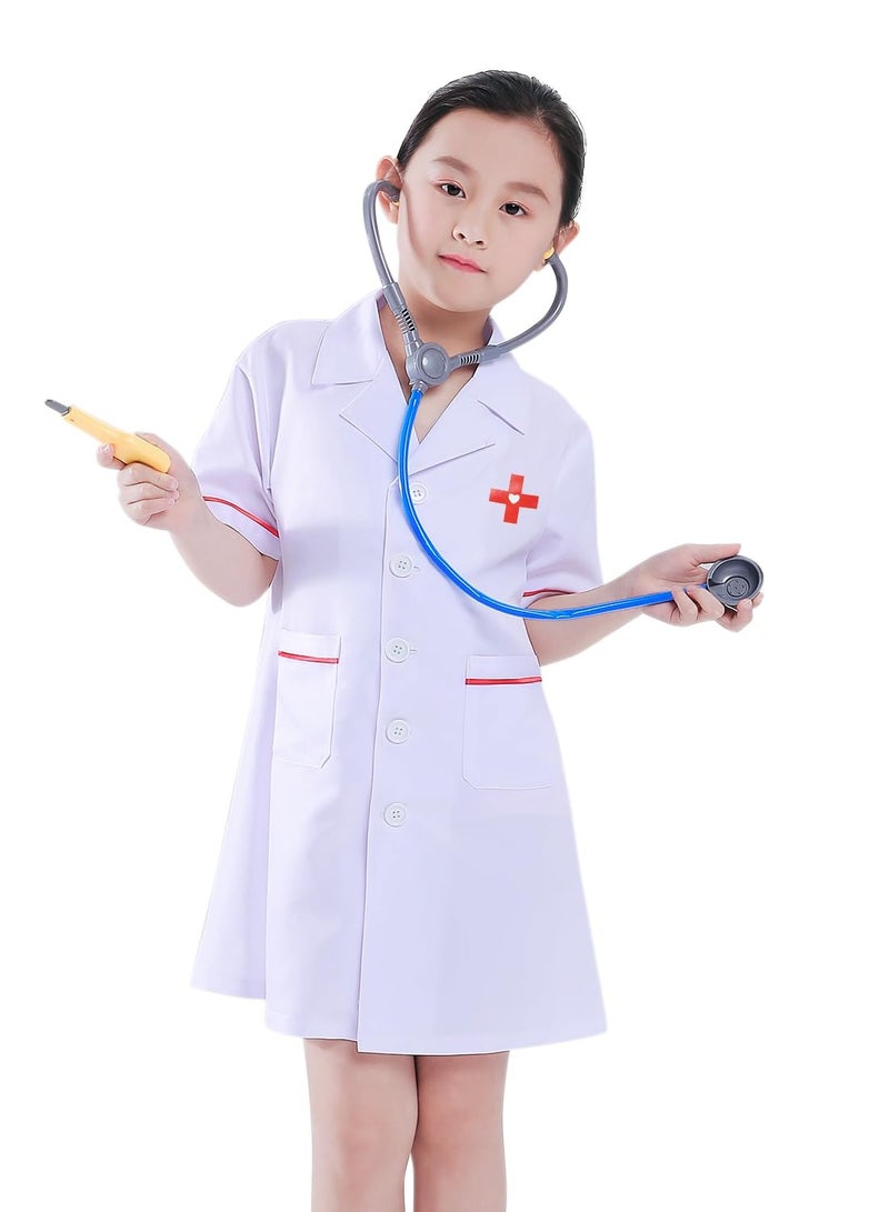 VUCATIN Kids Cosplay Set Doctor Dress up for Toddlers Nurse Costume Costume Accessories Suitable for Theme Party Cosplay Costume (Doctor) - Image 3