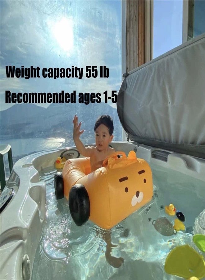 qiaoniuniu Baby Pool Float, Infant Toddler Swim Floaties with Canopy for 1-5 Years Boys Color Yellow - Image 5