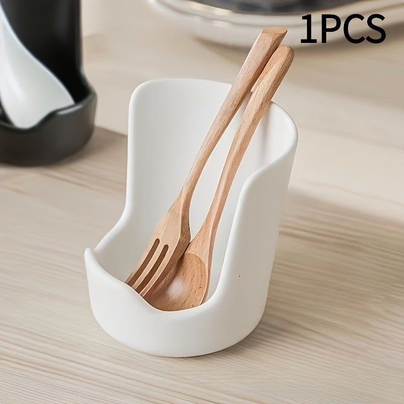 Countertop Draining Pot Lid Rack, Kitchen Spoon Storage Rack, Thickened Cutting Board Shelf - Image 1