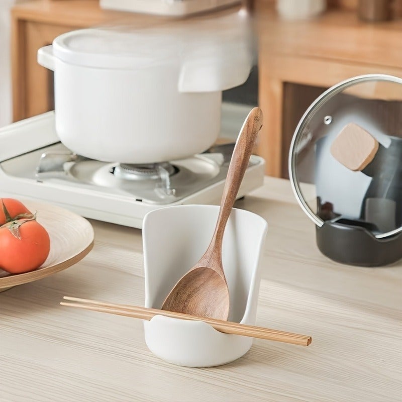 Countertop Draining Pot Lid Rack, Kitchen Spoon Storage Rack, Thickened Cutting Board Shelf - Image 5
