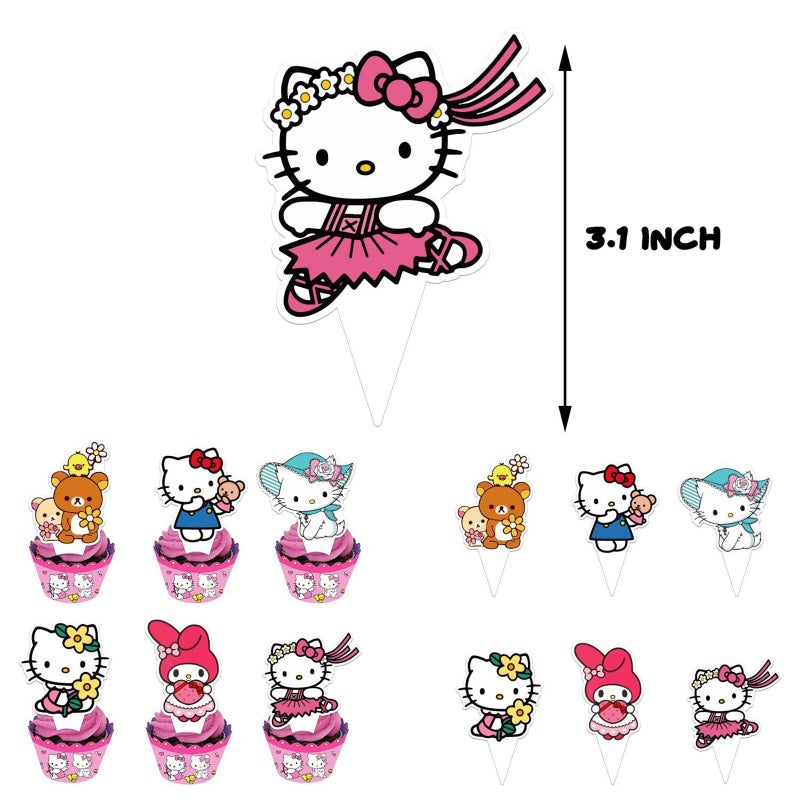 FGY Cute Cake Decorations, Happy Birthday Cake Topper, Party Supplies for Girls, Gifts for Her - Image 2