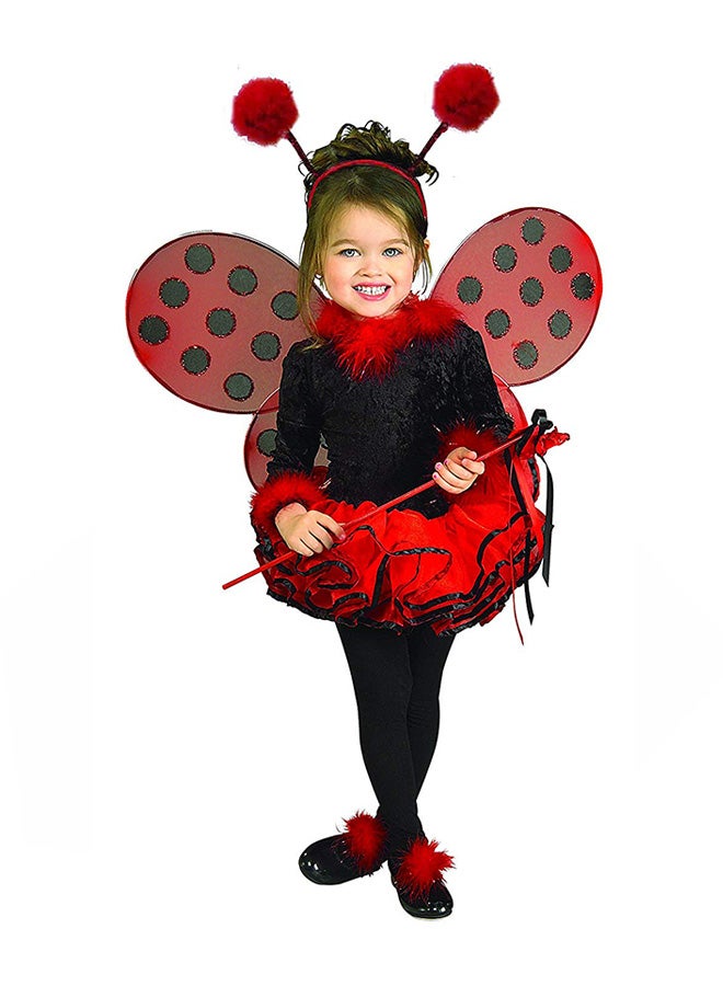 Rubies Rubie's girls Deluxe Toddler Ladybug Costume, One Color, Small - Image 1