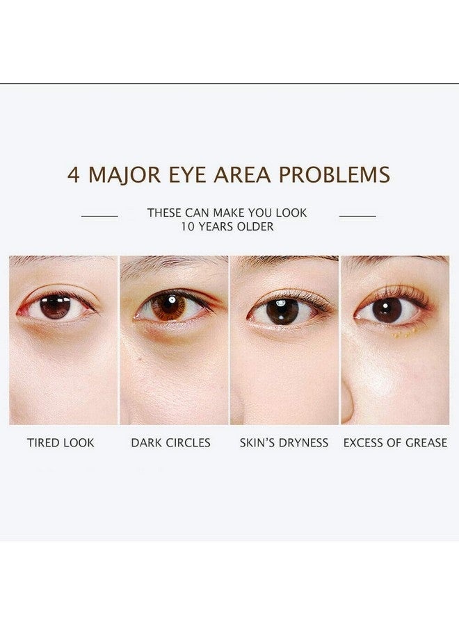 بيو أكوا 30 زوجًا من قناع العين للترطيب والترطيب ومضاد للتجاعيد ومضاد للشيخوخة وإزالة الهالات السوداء ومغذي ومنعش (ذهبي) - Image 4