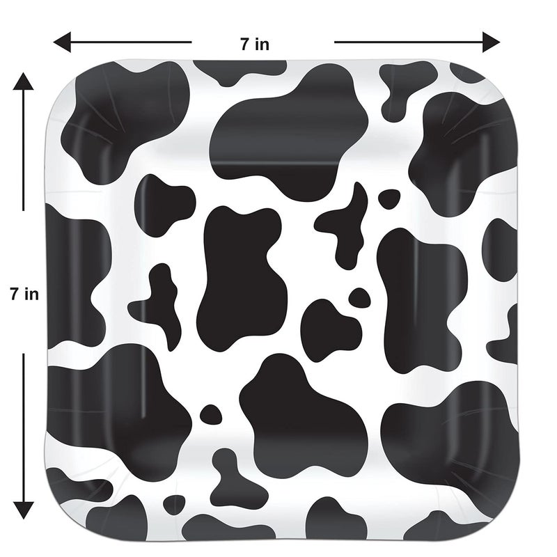 Beistle Cow Print Plates 8 Pack - Image 3